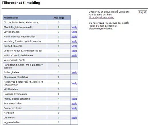 Tryk på linket "Skriv dig på venteliste"
