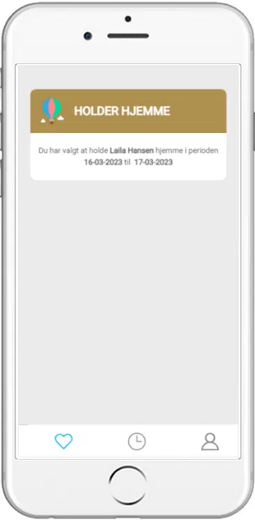 Skærmbillede holder hjemme