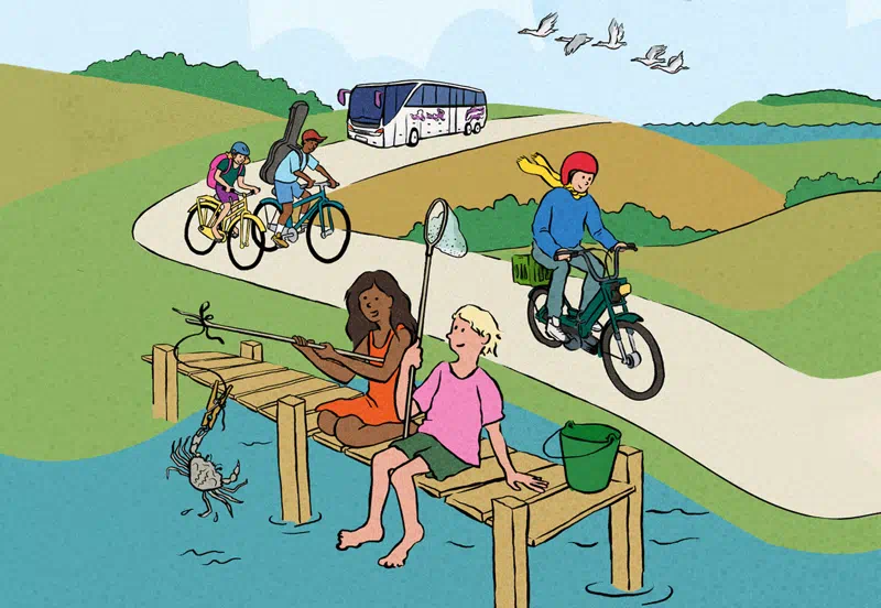 Dekorativt billede af tryghed og frihed