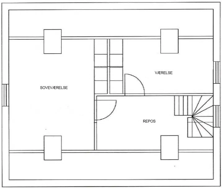 Plantegning af bosætningshuset