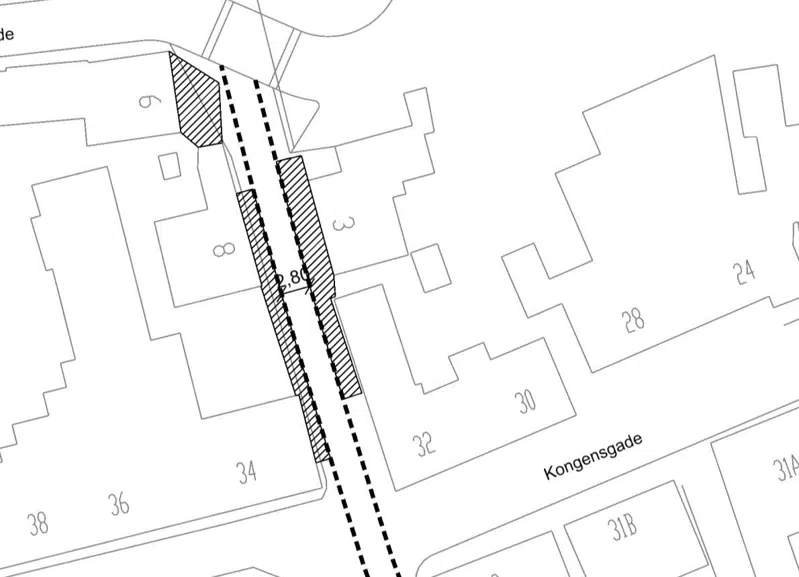 princip for færdselszone og yderzone i snit og plan