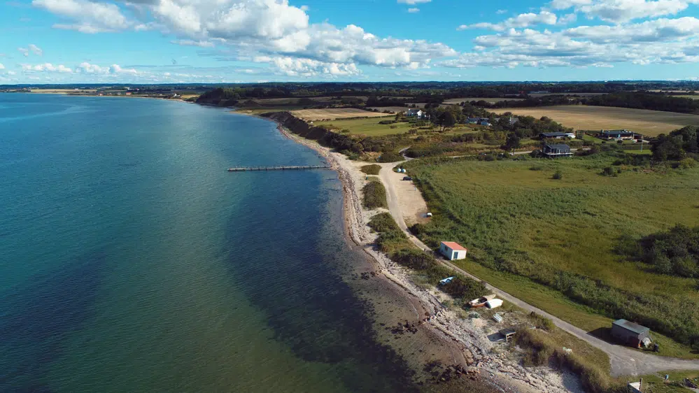 Dronebillede fra Aborg Strand