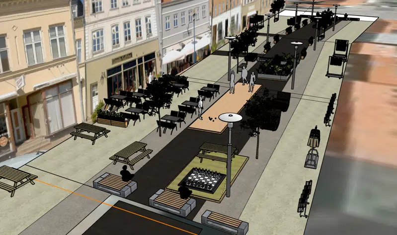 Østergade mellem Kindhestegade og Stor Kirkestræde