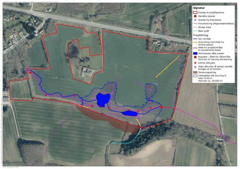 Vådområde ved Magtenbølle, Skønborg Huse