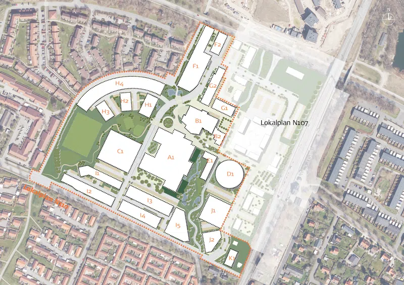 Lokalplan N110 som kort 