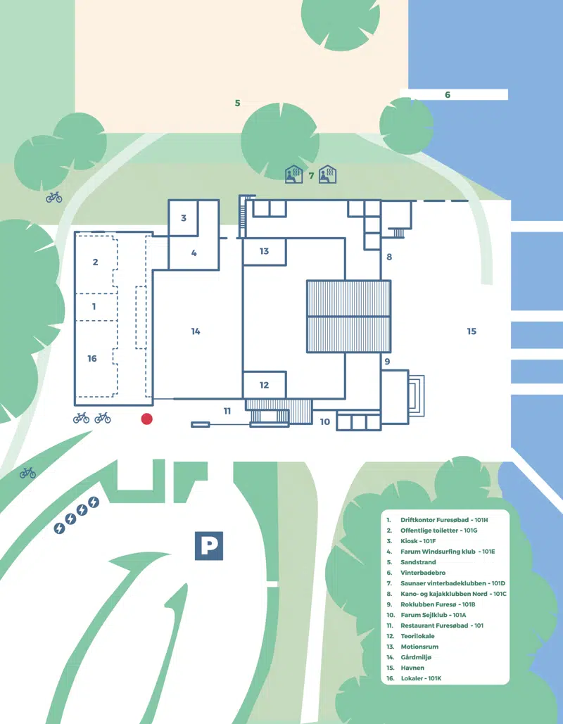 kort over faciliteter