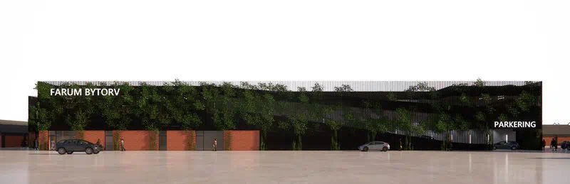 Illustrationer af mulig boligkarré på Farum Bytorv