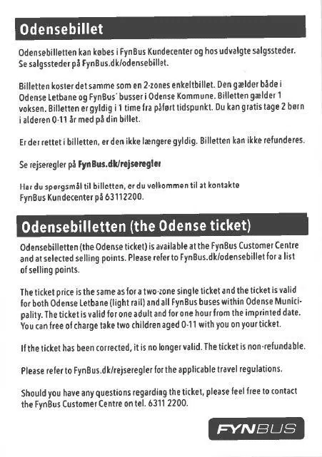 odensebillet bagside