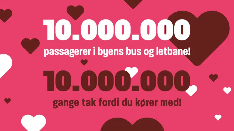 10.000.000 gange tak fordi du tager busser eller letbanen i Odense