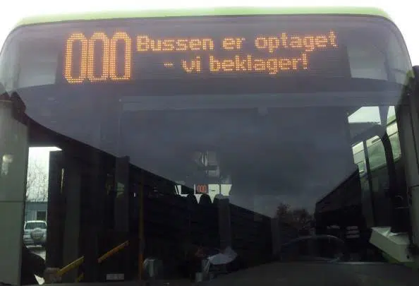 bussen er optaget destinering