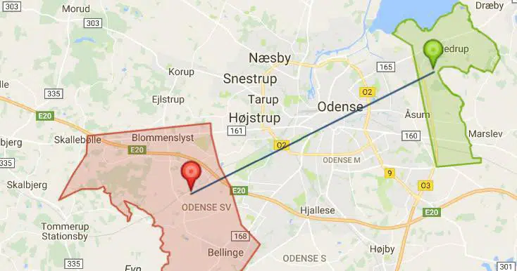 zonerkort på 3 zoner