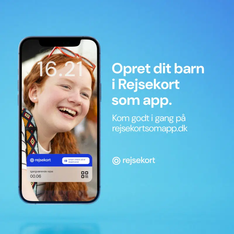 Opret dit barn i Rejsekort som app