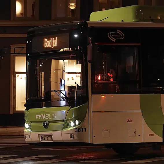 Bus destinerer med God jul