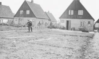 Nogle af de 73 ensartede rækkehusene på Andersen Nexø Vej, Marienborg Alle og Vandtårnsvej