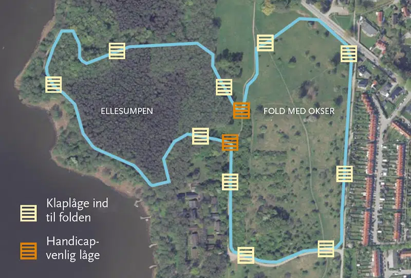 Luftfoto der viser den nye dyrefold i Radiomarken