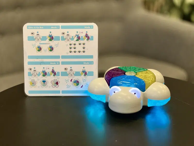 Glow & Go Bot, der lyser blåt
