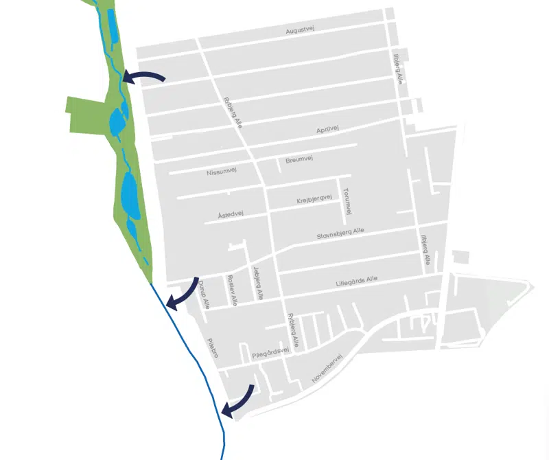 Kort over projektopmrådet i Mørkhøj