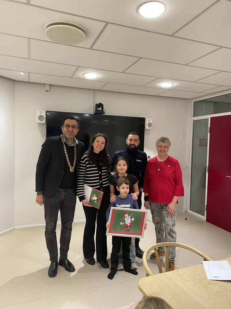 Milan sammen med sin familie og borgmester Serdal Benli samt forhenværende borgmester Trine Græse