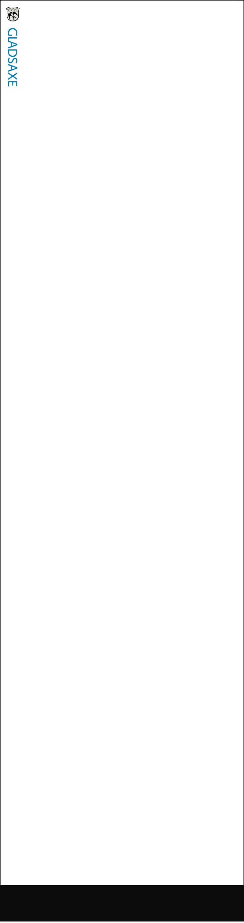 Roll-up: Gladsaxe logo i lys blå