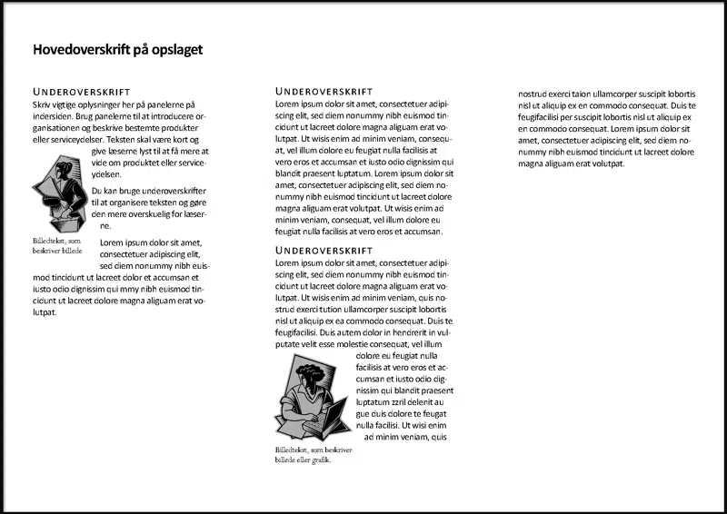 Trefløjet folder: Gladsaxe logo og buer