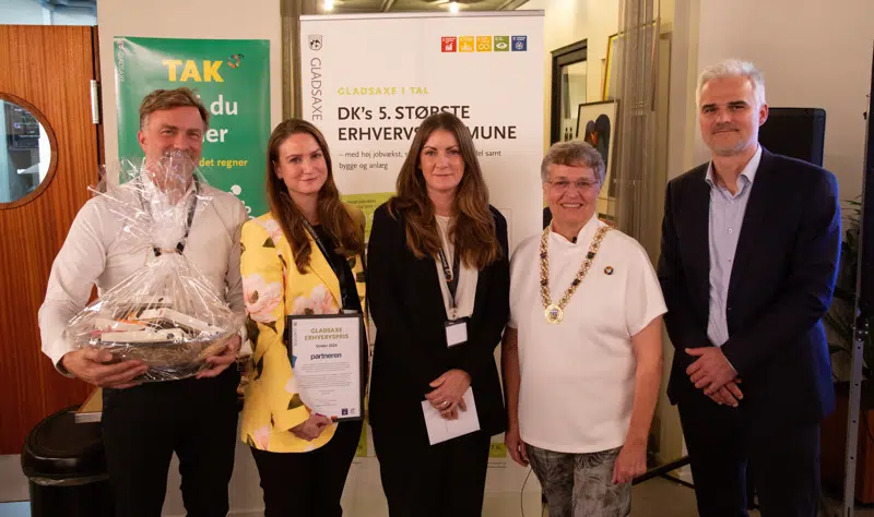 Partneren A/S blev kåret som årets Gladsaxe Erhvervsprisvinder 2024