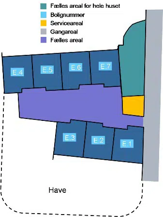 Plantegning af Hus E