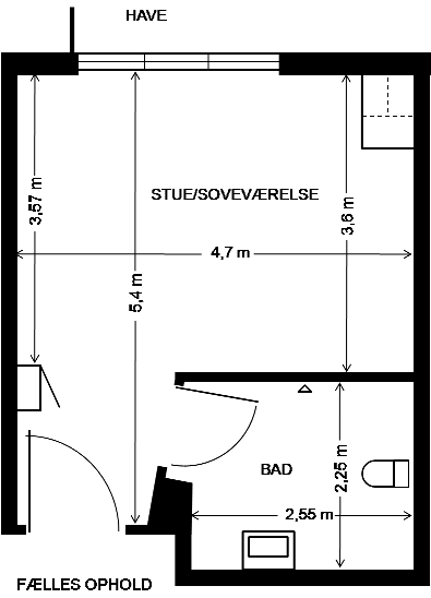 Billede af mål og indretning bolig bolig C2, 5, 7