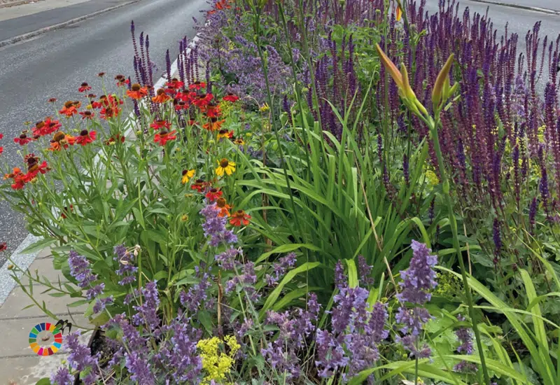 Eksempel på vejbed, som det vil komme til at se ud på Søborg Hovedgade