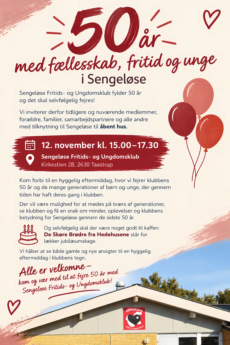 50 år med fællesskab, fritid og unge i Sengeløse