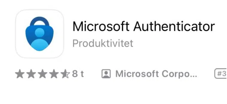 Billede af Microsoft Authenticator opsætning 