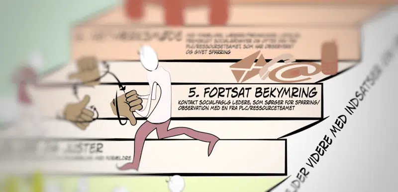 Billedet viser et udsnit af bekymringstrappen