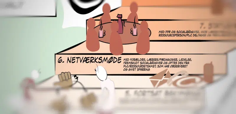 Billedet viser et udsnit af bekymringstrappen