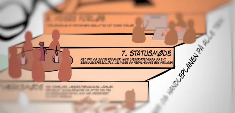 Billedet viser et udsnit af bekymringstrappen