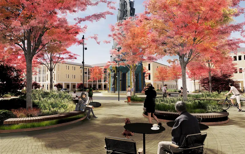 Visualisering af det sydlige torv.