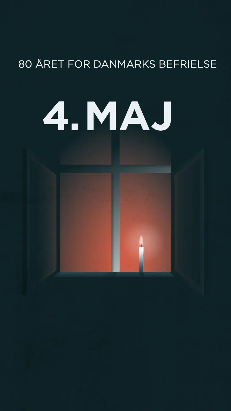 Lys i vinduet på Danmarks befrielsesdag 4. maj