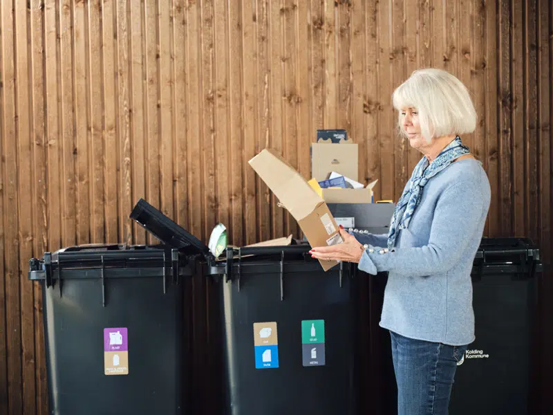 Den nye affaldsløsning for husejere vil som standard bestå af tre beholdere.