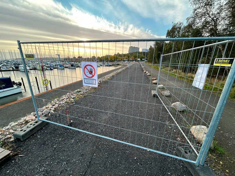 Afspærring dige Marina Syd