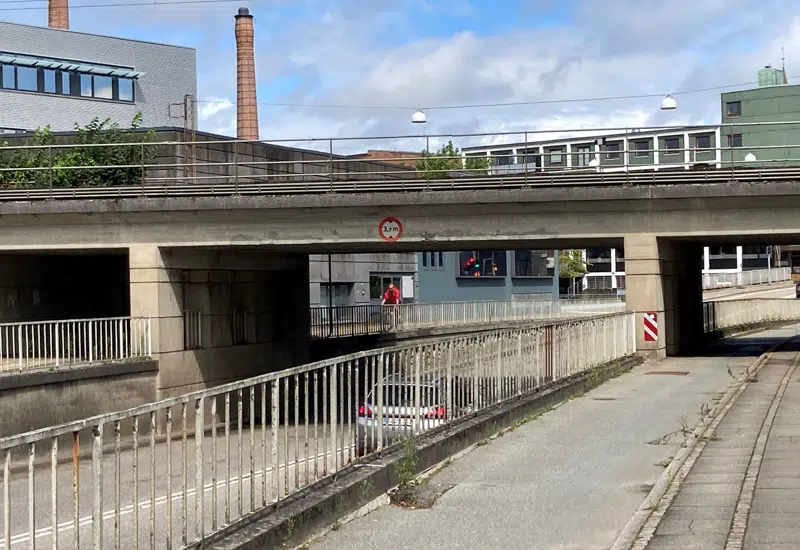 Bredgade ved jernbanebroen i Kolding