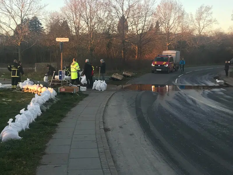 Højvande ved Fjordvej 2019