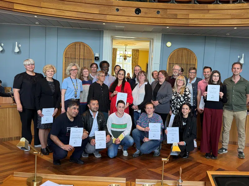 Modtagere af frivilligbeviser i foråret 2025