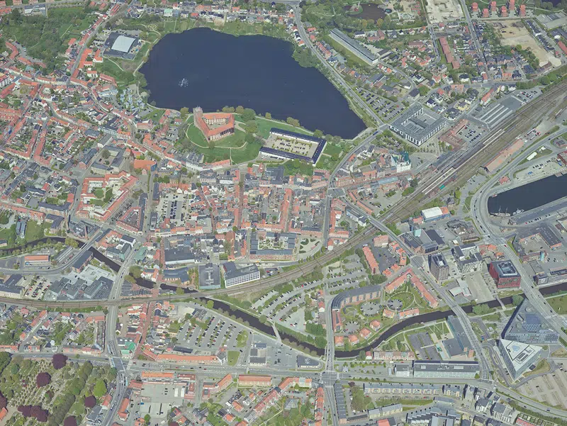 luftfoto Kolding bymidte