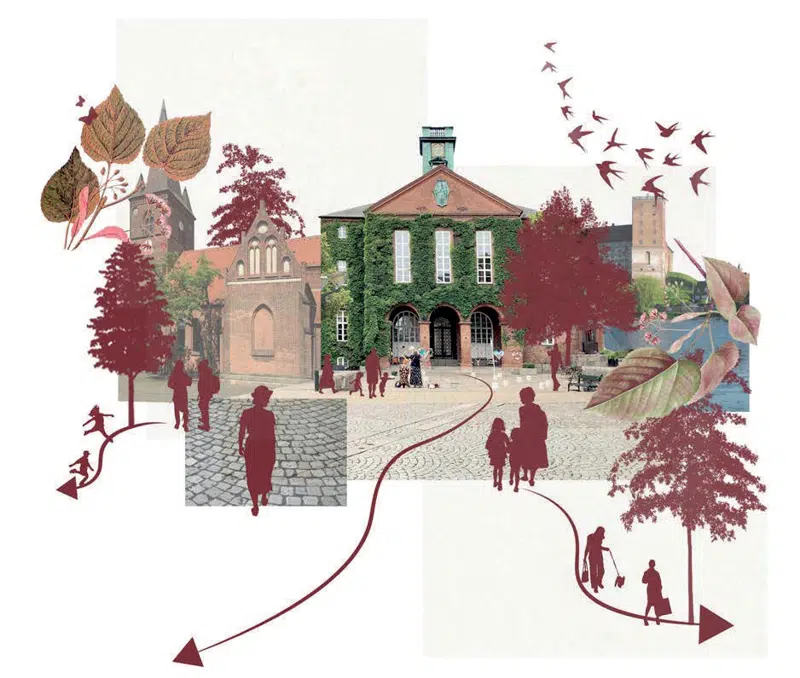 illustration af Akseltorv og Nicolai Plads