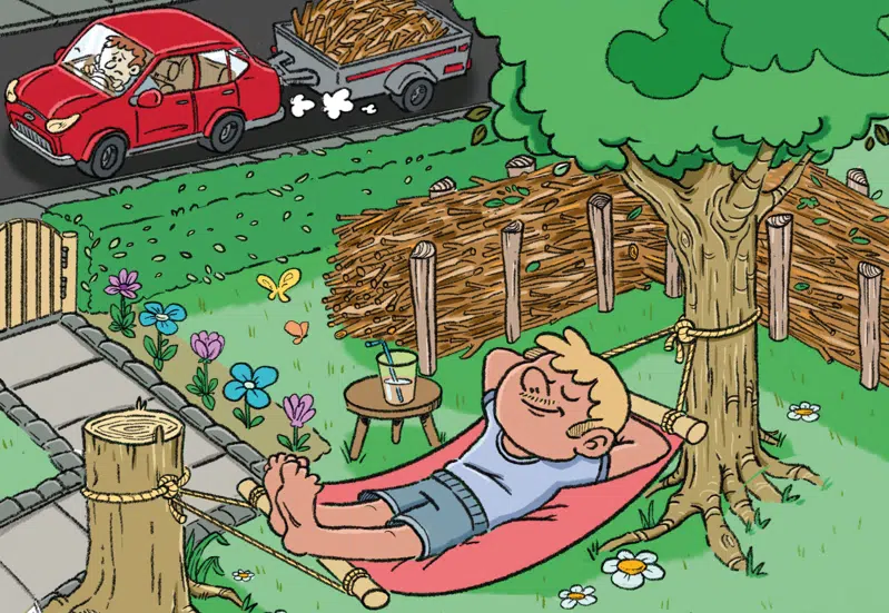 Mand som nyder solen