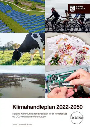 Forside fra den trykte udgave af Klimahandleplanen for 2022-2050