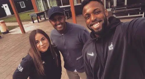 Morgana og Mohamed sammen med Koldings Kommunes SSP medarbejder