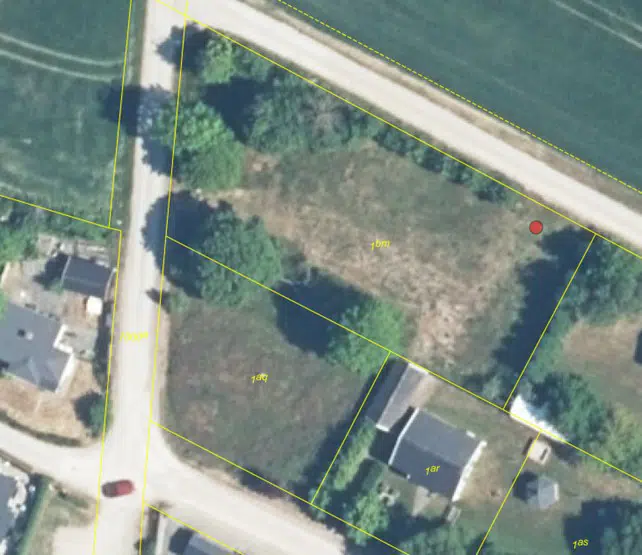 Kort over grund Stødby Strandvej 15 og Mensalvej 2 1aq og 1bm