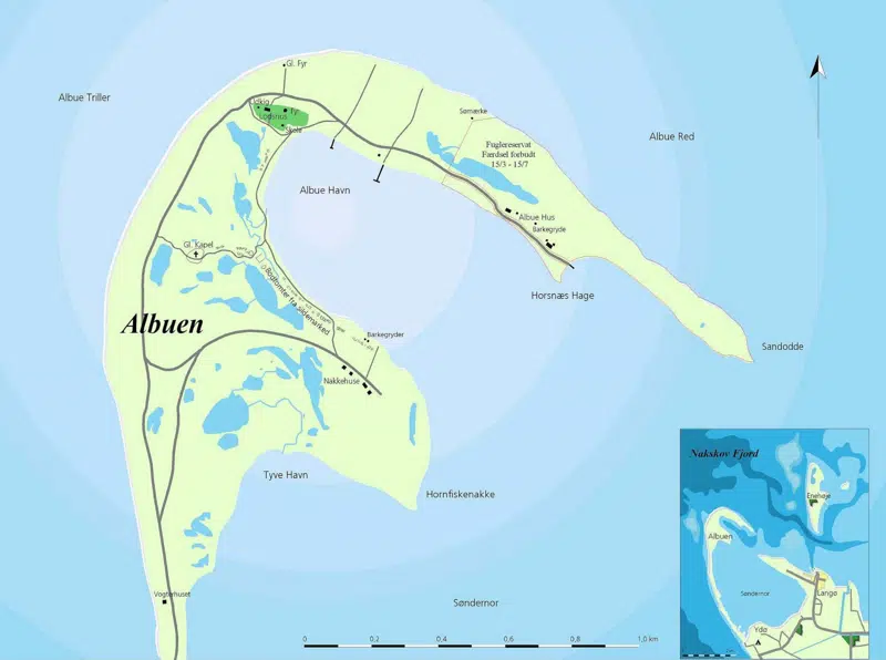 Oversigtskort over Albuen