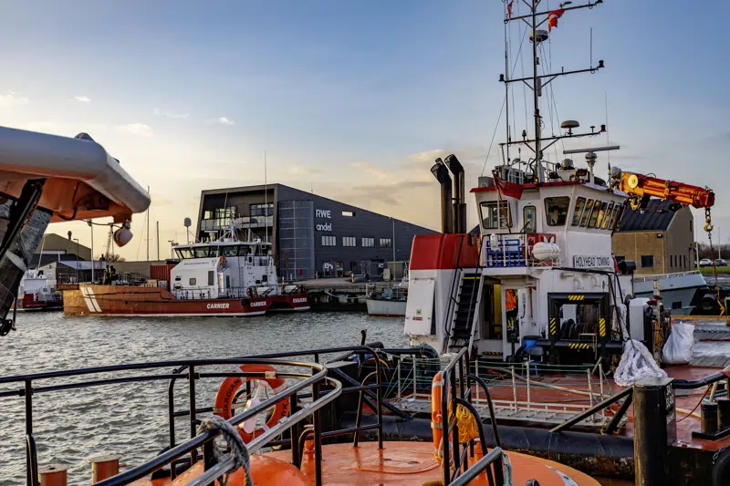 Specialskibe ved kaj i Rødbyhavn