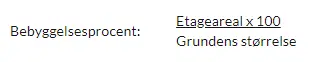 Udregning af bebyggelsesprocent