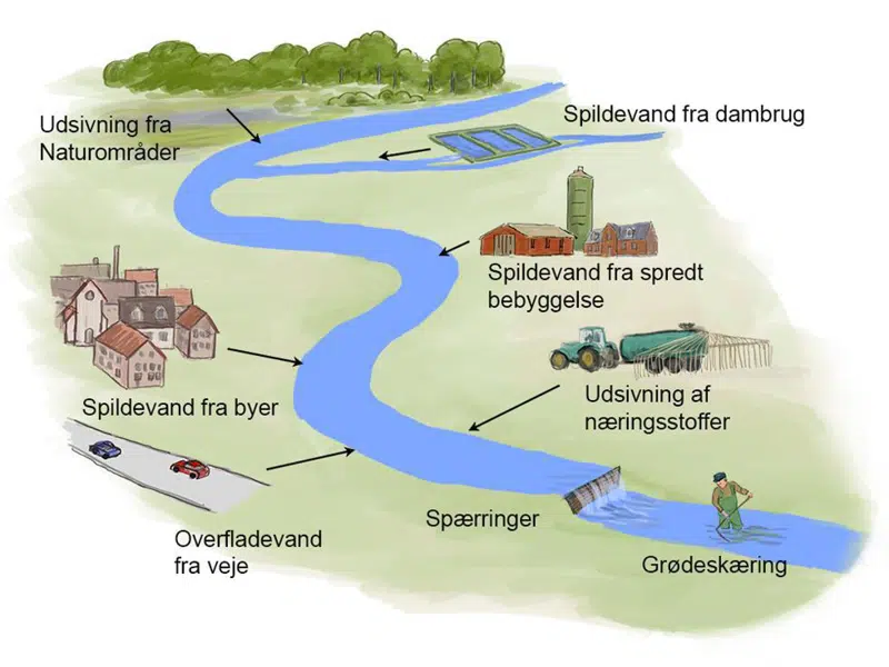 ogle af de mange påvirkninger af Gudenåens vandsystem